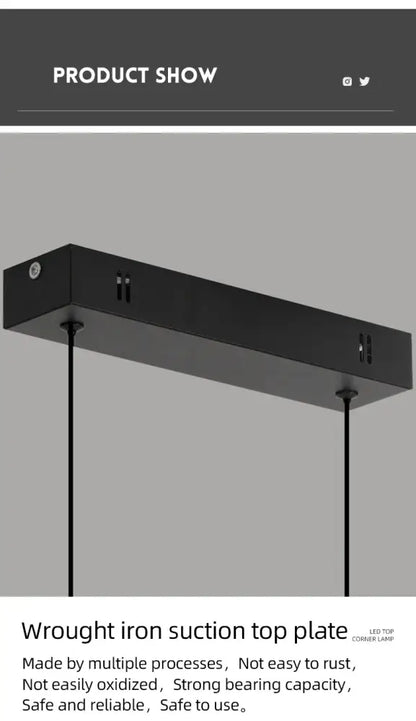 Black wrought iron suction top plate for led corner lamp in decorbites modern pendant lights for dining room use