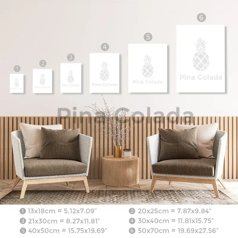 Decorbites™ modern pink aesthetic wall art decor featuring white pineapple canvas prints with a minimalist pink aesthetic silhouette design