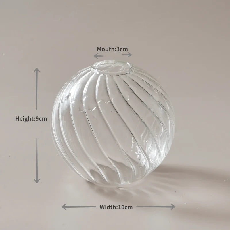 DecorBites™ Modern Transparent Glass Vases Set for Home