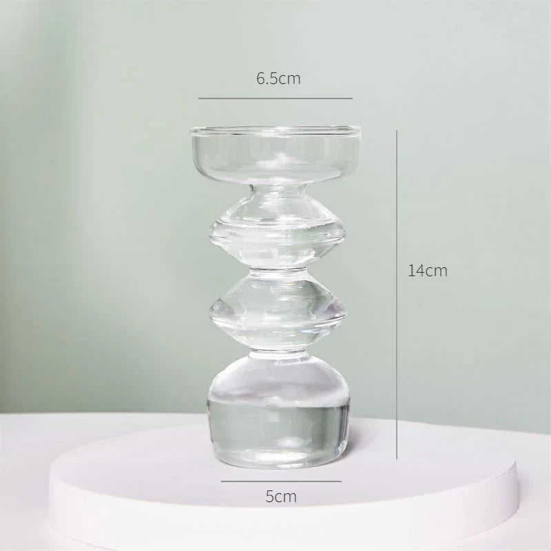 Modern Transparent Glass Vases Set for Home - L - Vase
