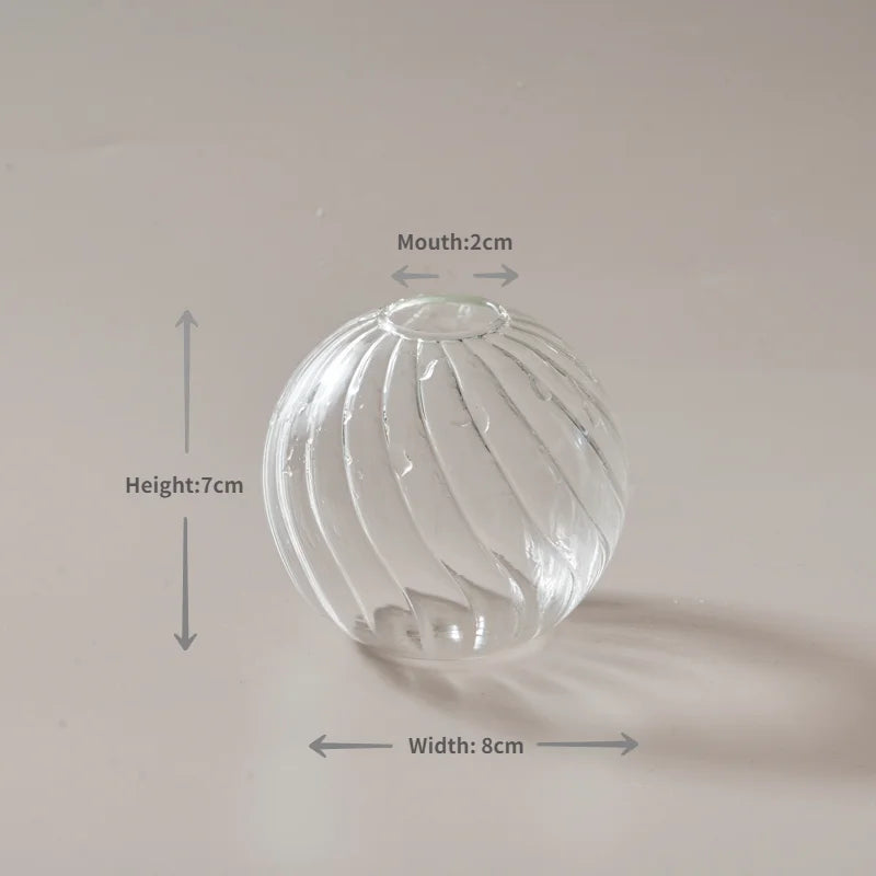 Modern Transparent Glass Vases Set for Home - Vase