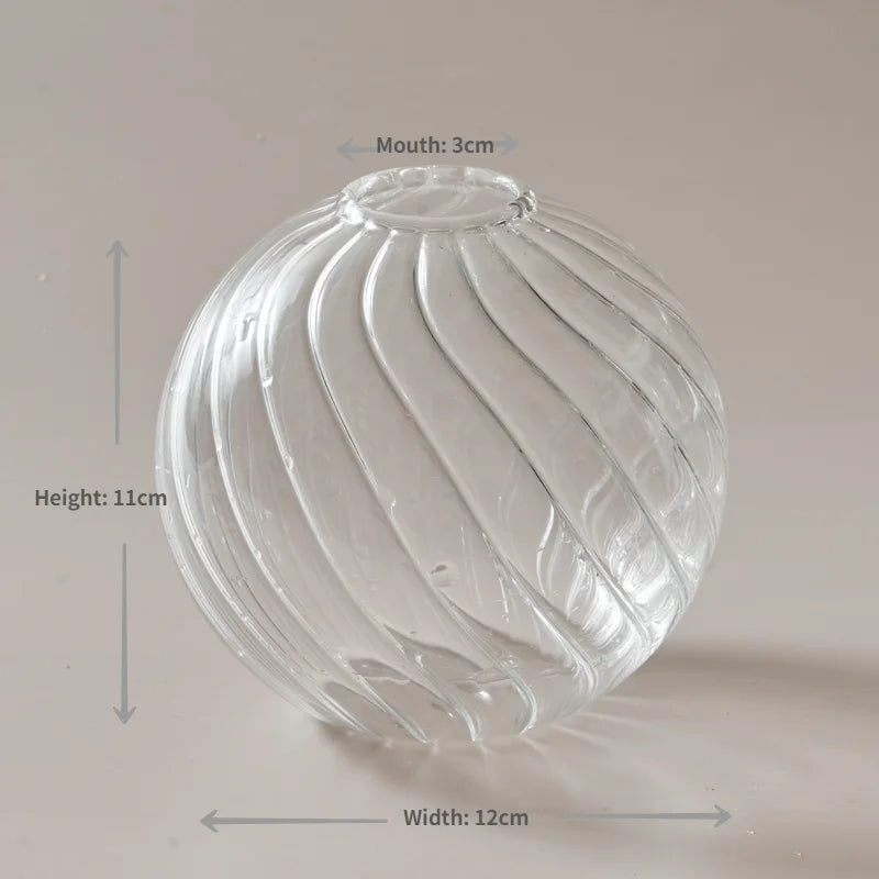 DecorBites™ Modern Transparent Glass Vases Set for Home