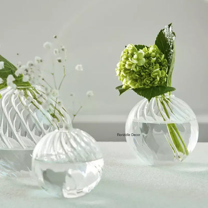 Modern Transparent Glass Vases Set for Home - Vase