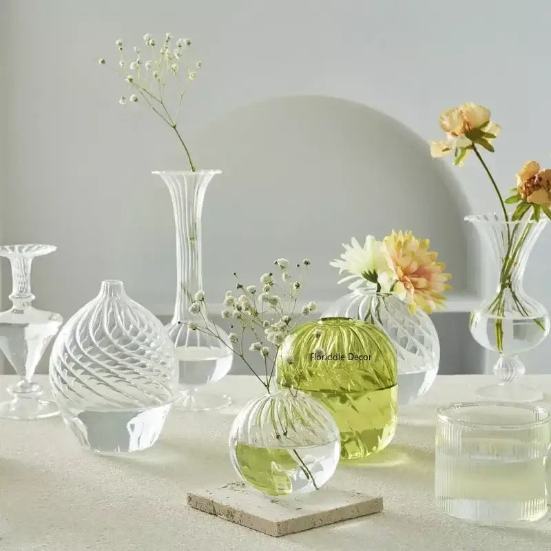 Modern Transparent Glass Vases Set for Home - Vase