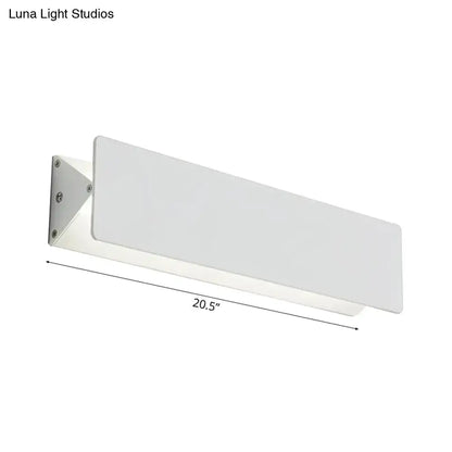 Modern white rectangular wall light with metallic bracket offering a sleek direct wired electric design for outdoor use