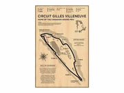Vintage-style sepia-toned DecorBites™ Monaco Grand Prix racing poster featuring circuit gilles villeneuve layout and race history