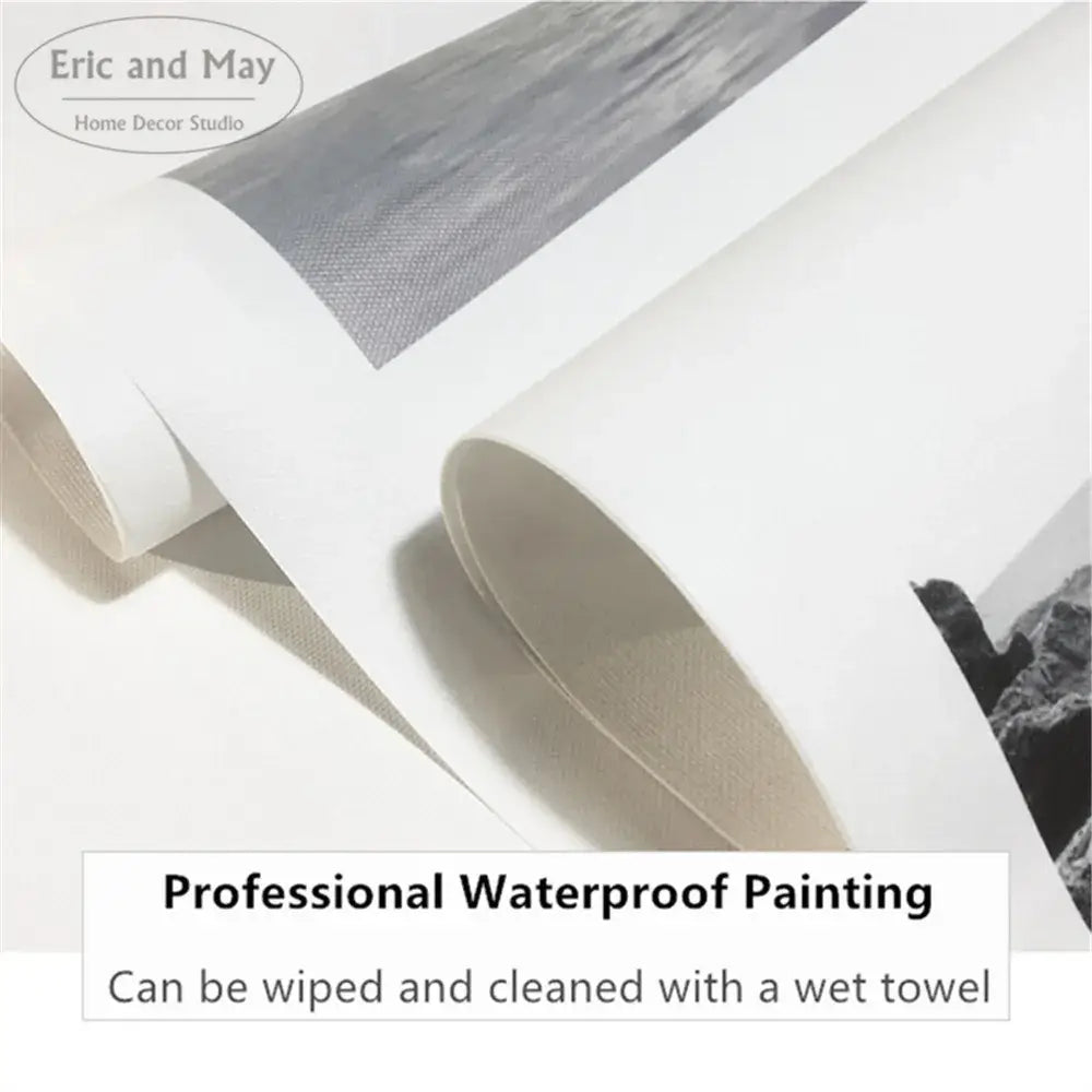 Gray and white abstract wallpaper roll from eric and may home decor studio for monaco grand prix wall art canvas