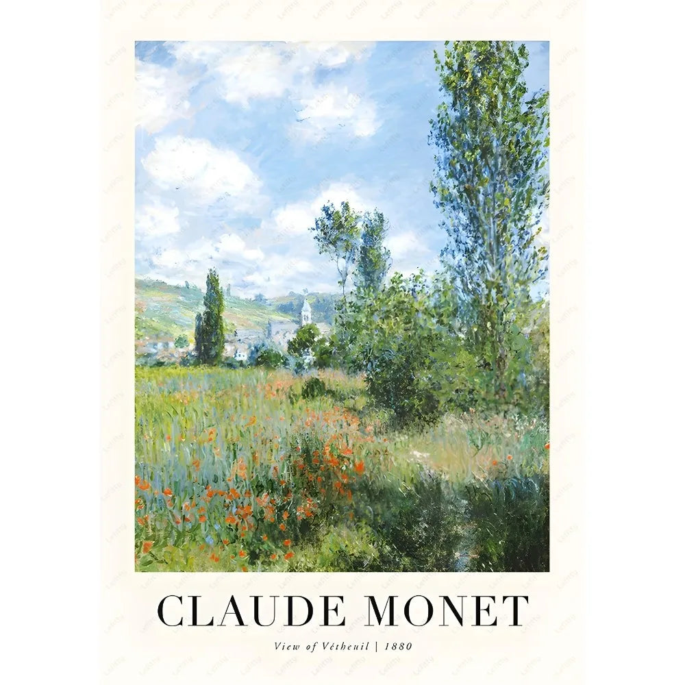 Monet Wildflower Poster Print for Home Decor - z8 / 30X40cmNoframe - Posters