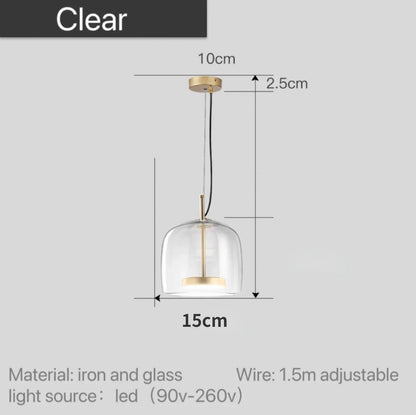 Moroccan Amber Modern Nordic Pendant Light - Clear / 15 cm (5.9’’ inches)
