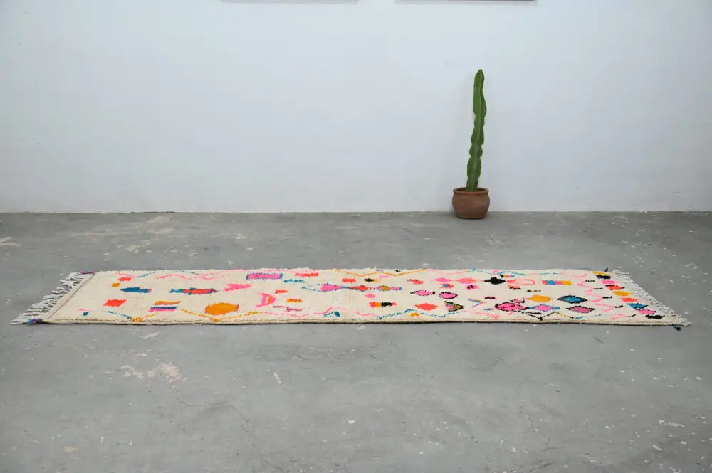 Alfombra de Pasillo Tradicional Hecha a Mano de Azilal Marroquí 312 x 84 cm - Alfombras Marroquíes