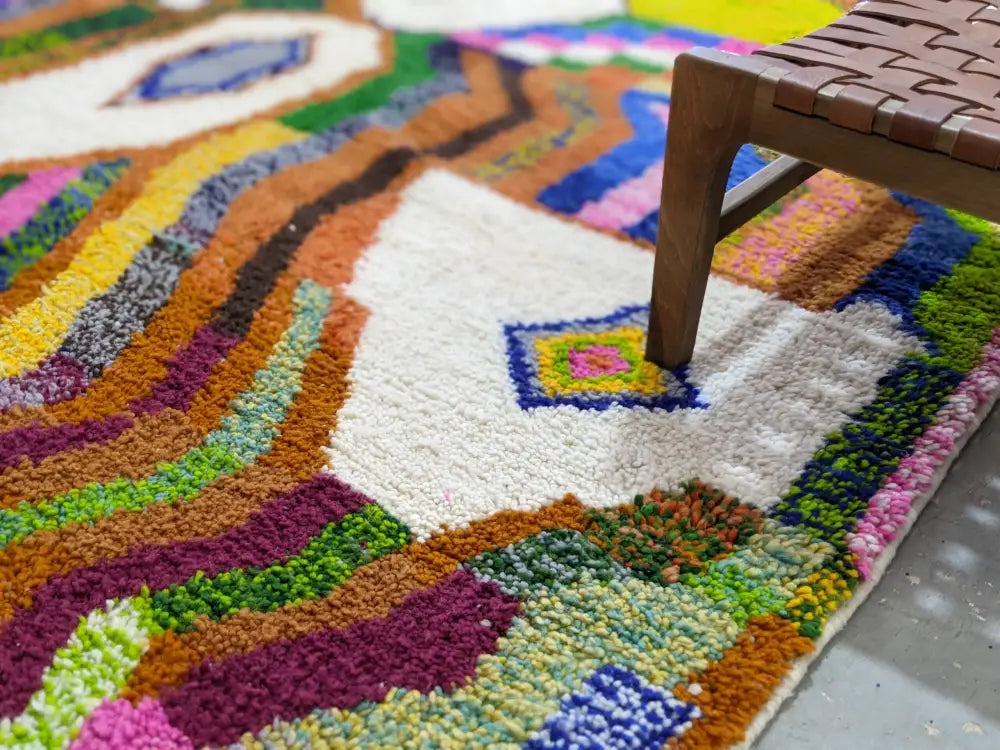 Marokkanischer handgefertigter traditioneller Azilal-Teppich 304 x 200 cm - Marokkanische Teppiche