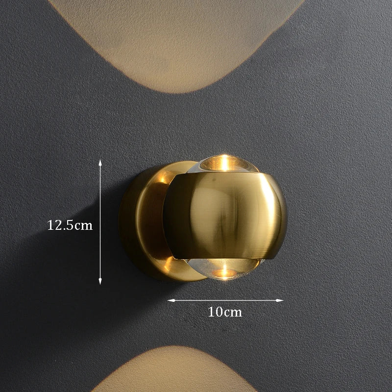Moroccan Modern Black Brass LED Wall Lamp