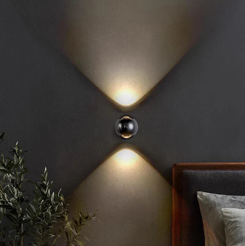 Moroccan Modern Black Brass LED Wall Lamp