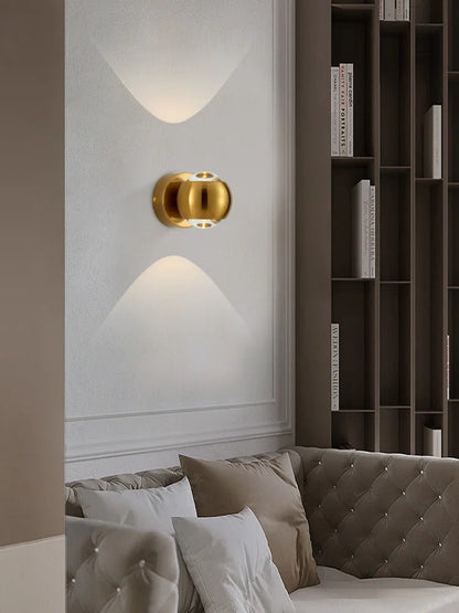 Moroccan Modern Black Brass LED Wall Lamp