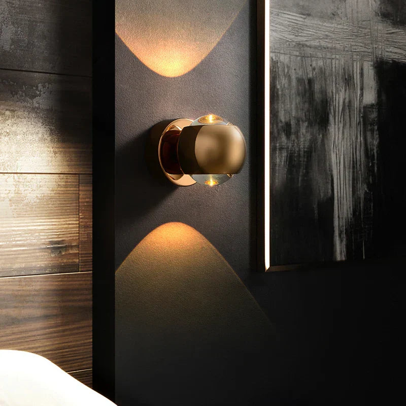 Moroccan Modern Black Brass LED Wall Lamp
