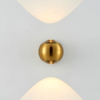 Moroccan Modern Black Brass LED Wall Lamp - Gold