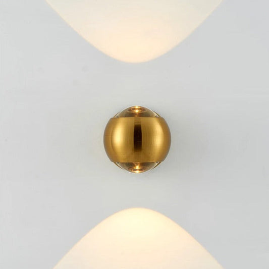 Moroccan Modern Black Brass LED Wall Lamp - Gold