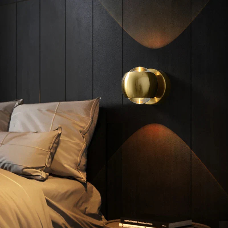 Moroccan Modern Black Brass LED Wall Lamp