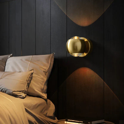 Moroccan Modern Black Brass LED Wall Lamp