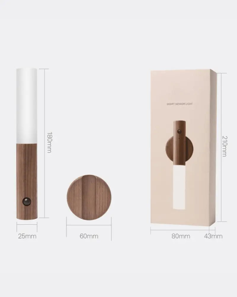 A decorbites™ moroccan rechargeable battery operated wall sconce with warm wood finish and frosted glass diffuser