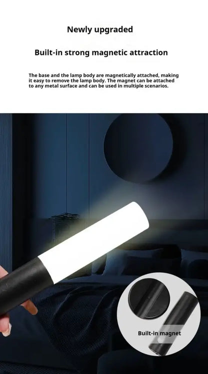 Decorbites motion sensor battery operated black wall lamp with magnetic rechargeable led light for convenient use