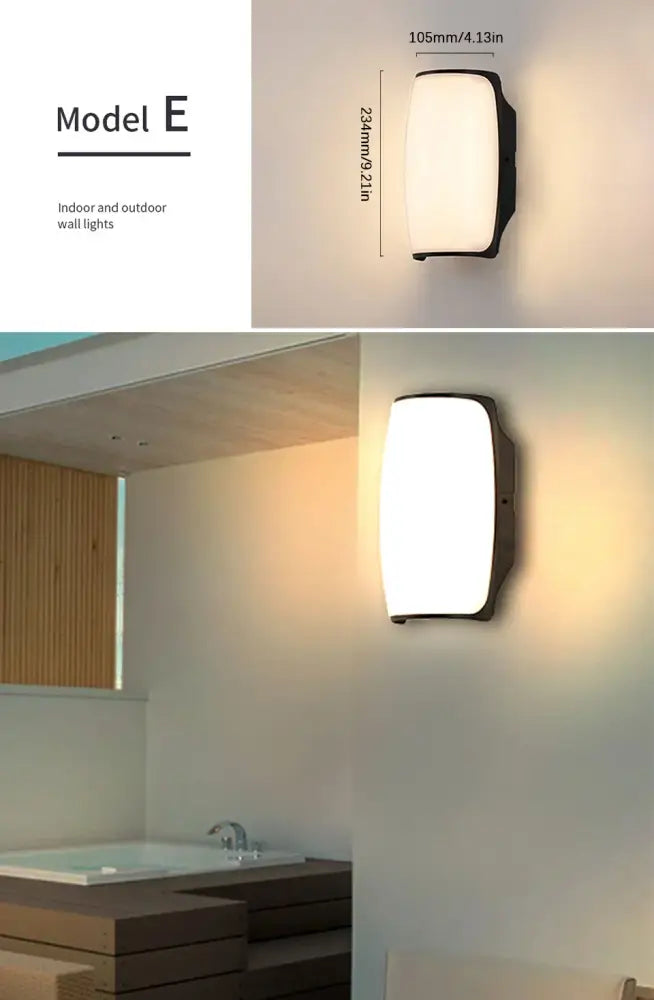 Decorbites motion sensor outdoor wall light with frosted glass diffuser and dark matte metal frame for modern outdoor wall use