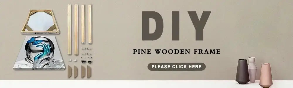 Diy pine wooden frame kit with geometric mirror and decorative pieces for decorbites™ mountain wall art set