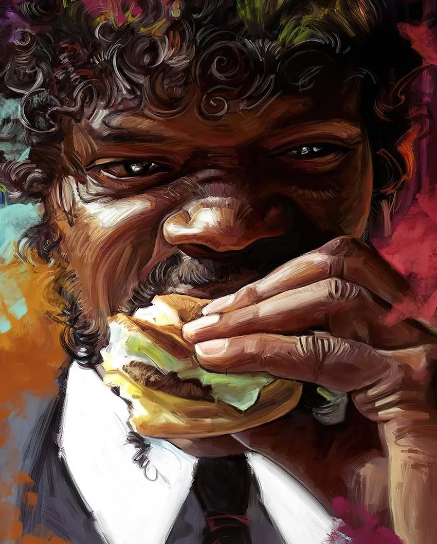 Movie Pulp Fiction Canvas Wall Art - Chocolate / 50x70cm No Frame - Posters