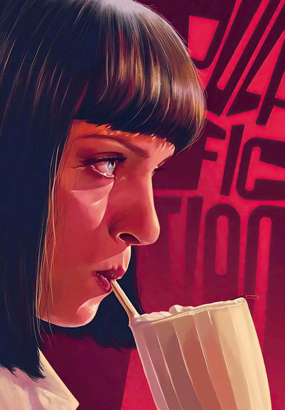 Movie Pulp Fiction Canvas Wall Art - light green / 20x30cm No Frame - Posters