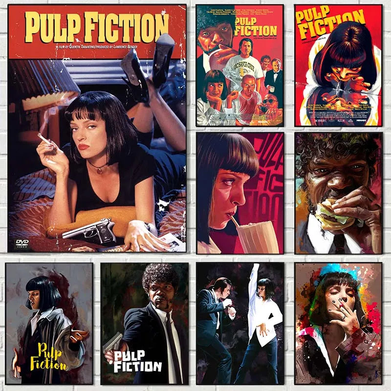Movie Pulp Fiction Canvas Wall Art - Posters