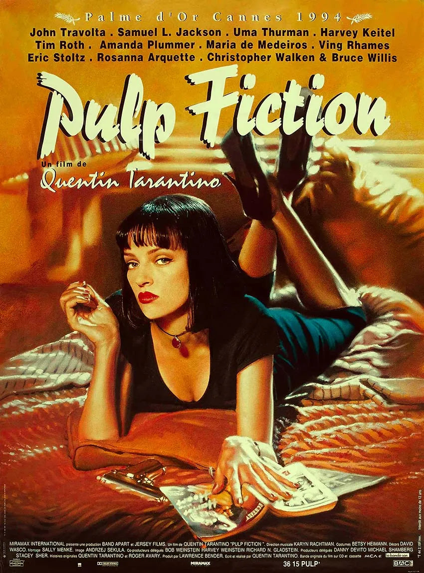 Movie Pulp Fiction Canvas Wall Art - Blue / 20x30cm No Frame - Posters