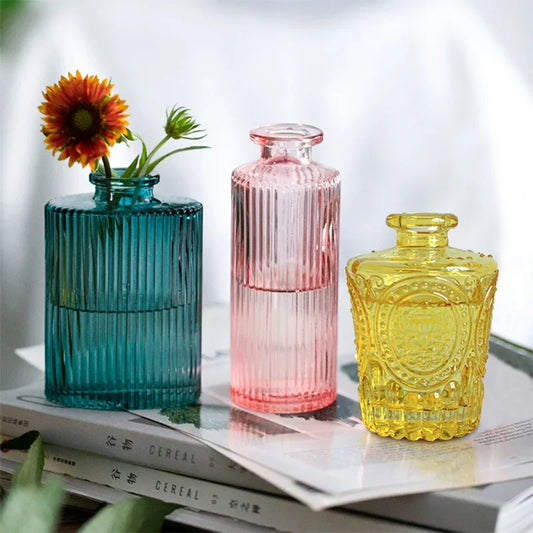 Multicolor European Glass Vase Decoration - Home Gift - Vase
