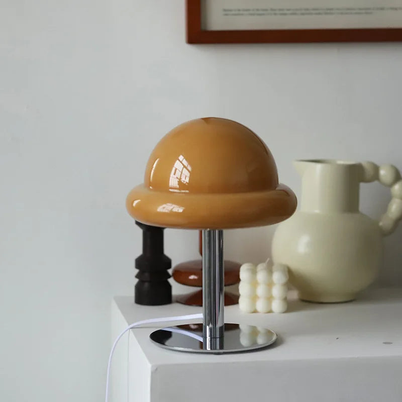Mushroom Table Lamp Bauhaus Furniture - Brown