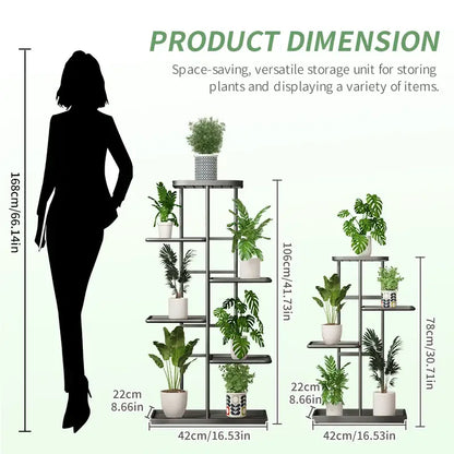 Modern black metal iron plant stand holder by decorbites with multiple shelves and a sleek minimalist design