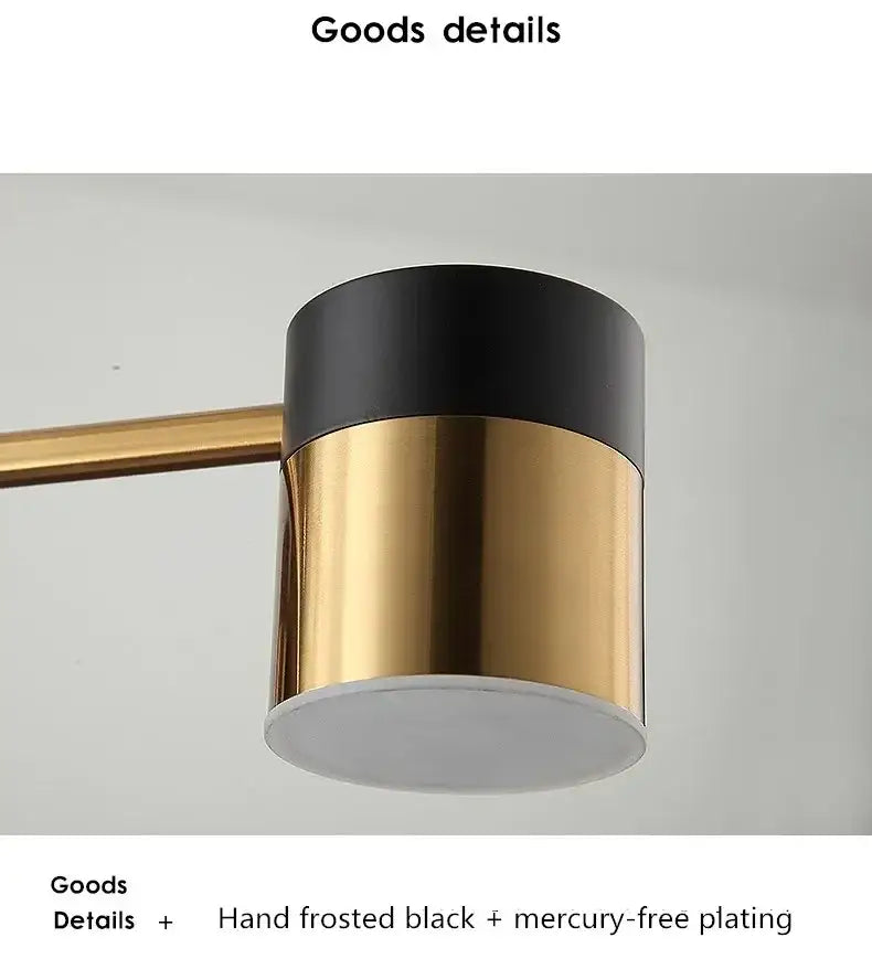 Modern minimalist decorbites™ nordic black gold pendant light with cylindrical hand frosted black shade for living room