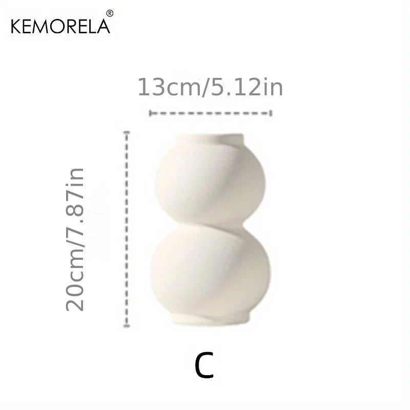 DecorBites™ Nordic Ceramic Donut Vase - Home Decor Accent