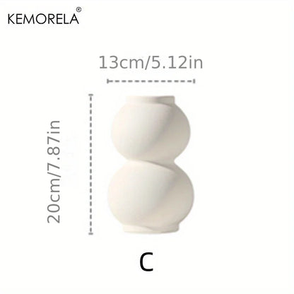 Nordic Ceramic Donut Vase - Home Decor Accent - as photo shows 3 - Vase