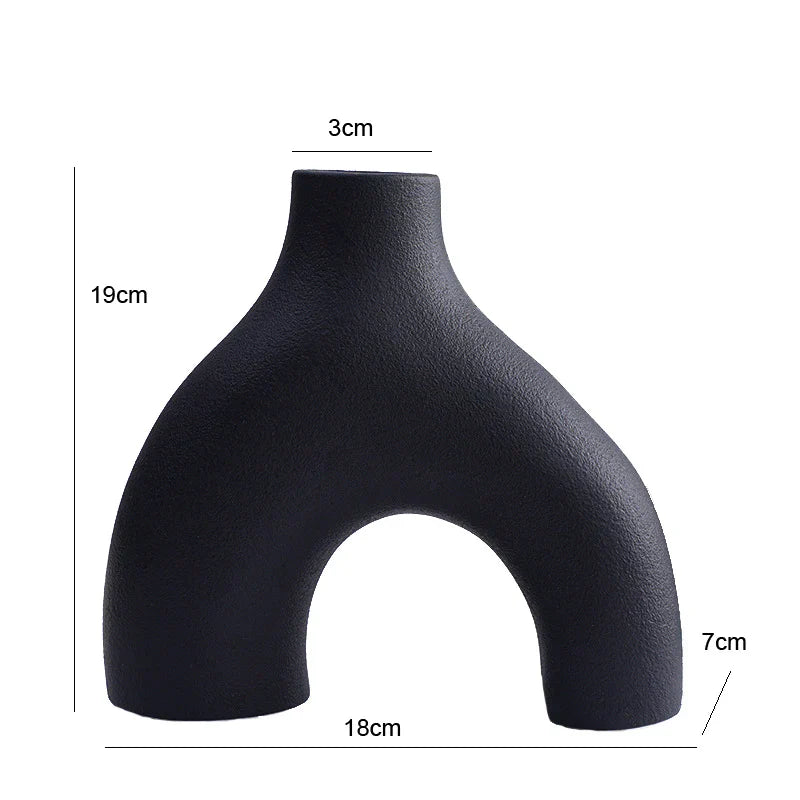 Nordic Ceramic Flower Vase Home Decor - vase 1pc 2 - Vase