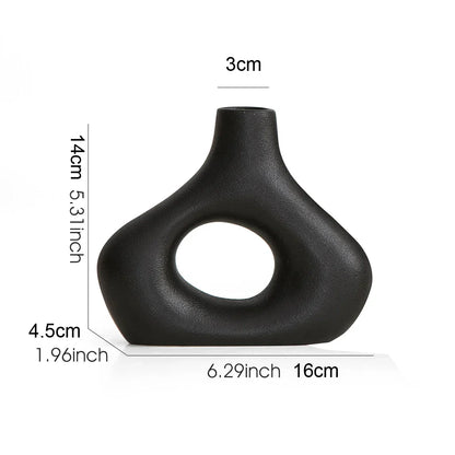 Nordic Ceramic Flower Vase Home Decor - vase 1pc 3 - Vase
