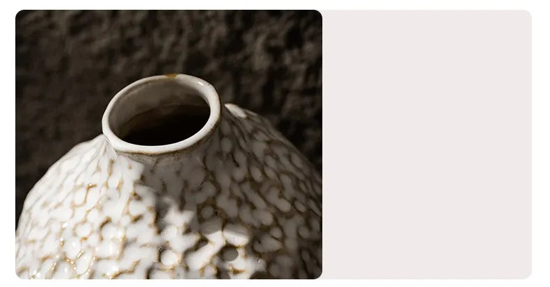 Nordic Ceramic Vase with Pampas Grass - Vase