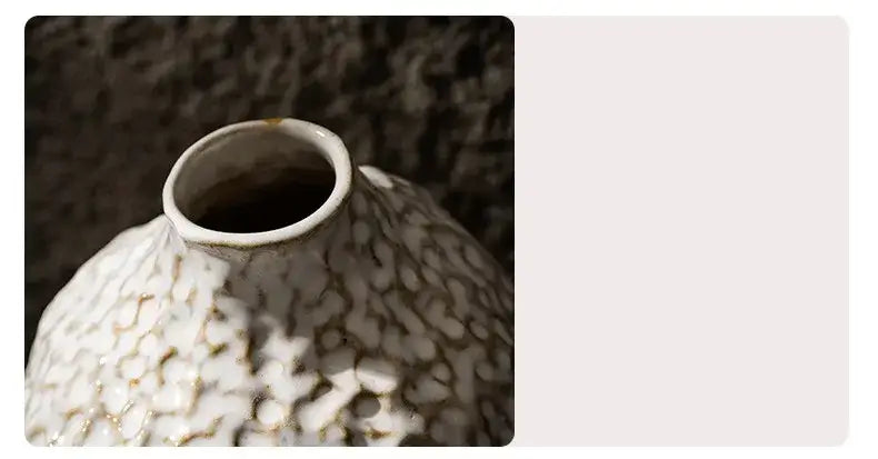 Nordic Ceramic Vase with Pampas Grass - Vase
