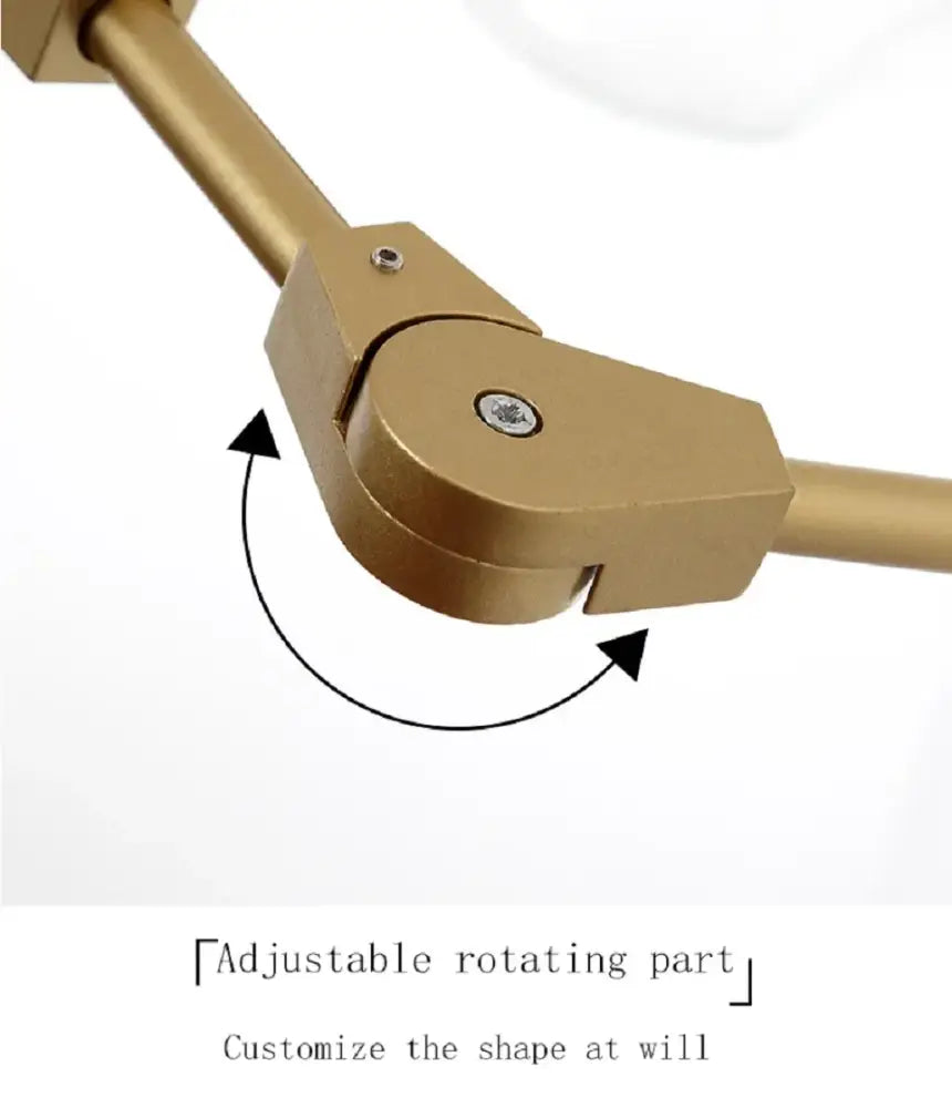 Gold-colored metal adjustable rotating joint for decorbites™ nordic chandelier for dining and living rooms modern chandelier