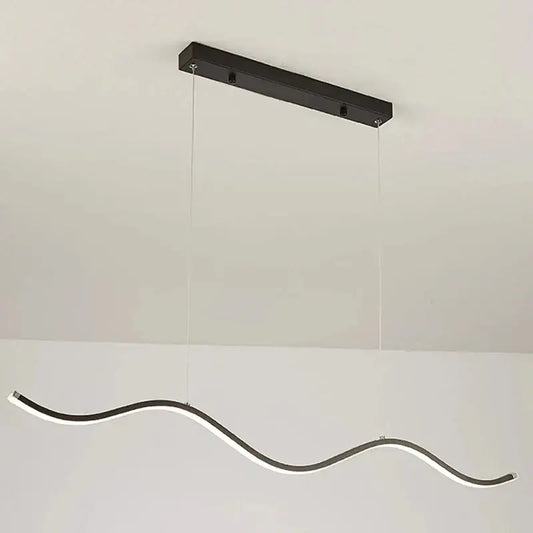 Modern black and white wavy led pendant lights from decorbites™ nordic chandeliers for dining room lighting