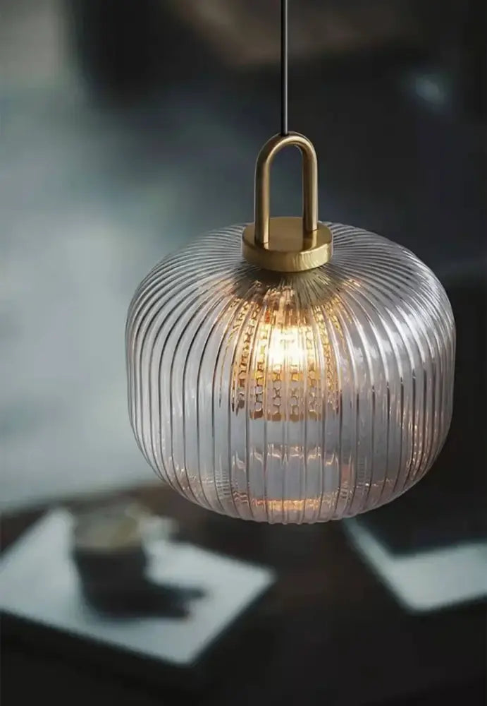Decorbites nordic deer head wall lamp with warm-glowing ribbed glass globe and brass-finished metal head wall lamp