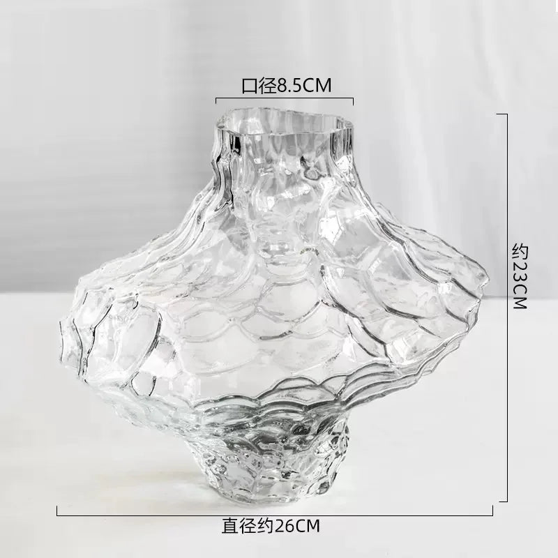 Nordic Frosting Glass Vase - Modern Home Decor - L 1 - Vase