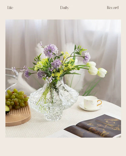 Nordic Frosting Glass Vase - Modern Home Decor - Vase