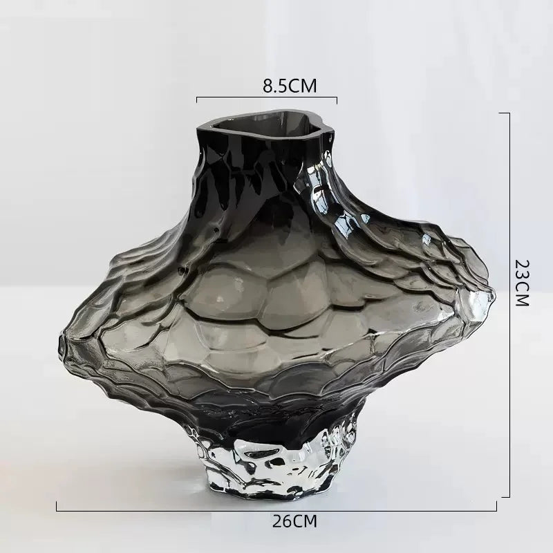 Nordic Frosting Glass Vase - Modern Home Decor - L - Vase