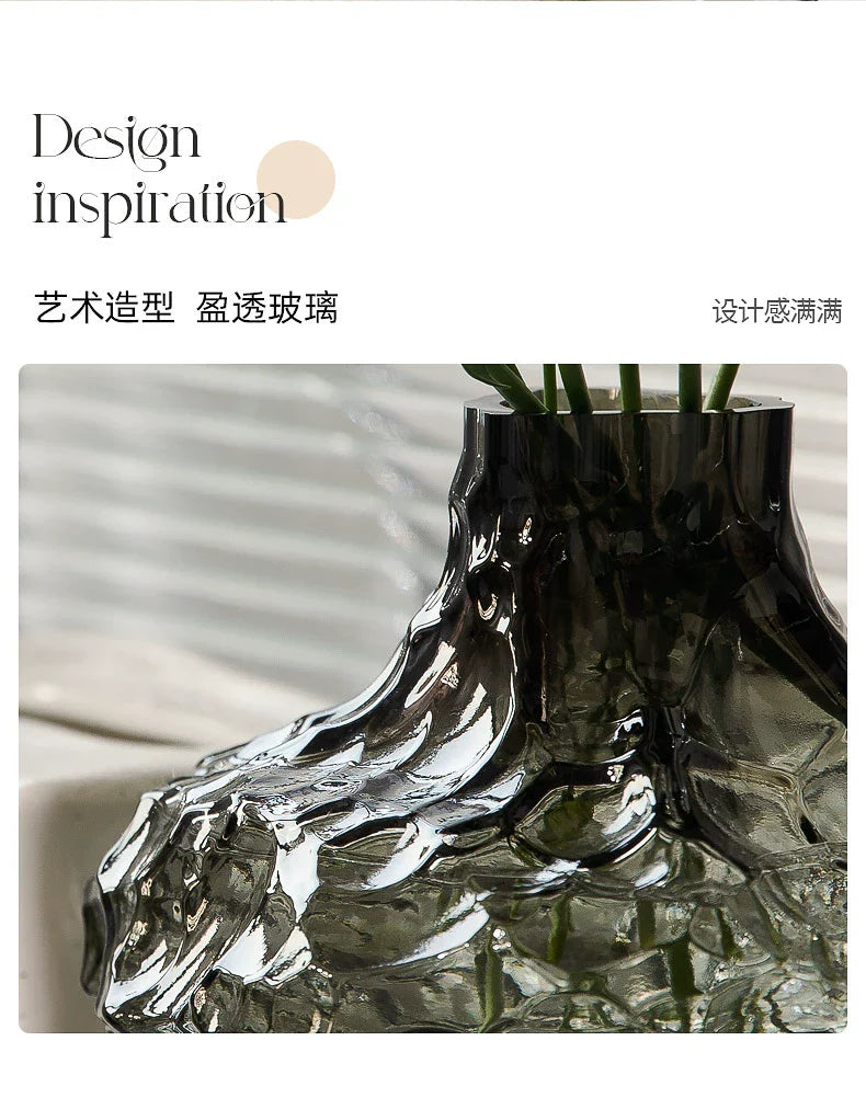 Nordic Frosting Glass Vase - Modern Home Decor - Vase