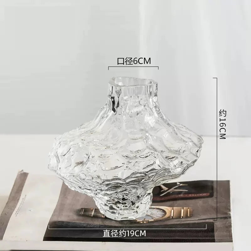 Nordic Frosting Glass Vase - Modern Home Decor - M 1 - Vase