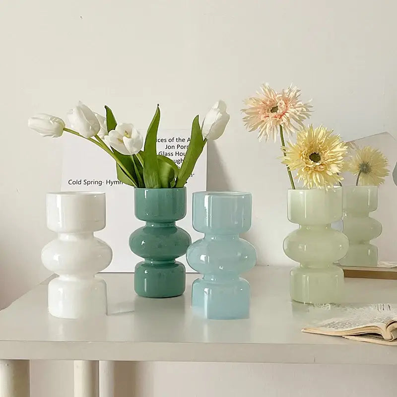 Nordic Glass Flower Vase Home Decor - Vase
